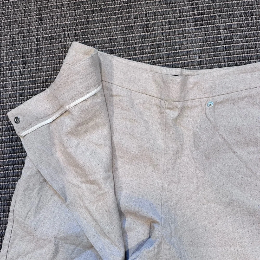 Zara Women Linen-Blend Pareo Trousers